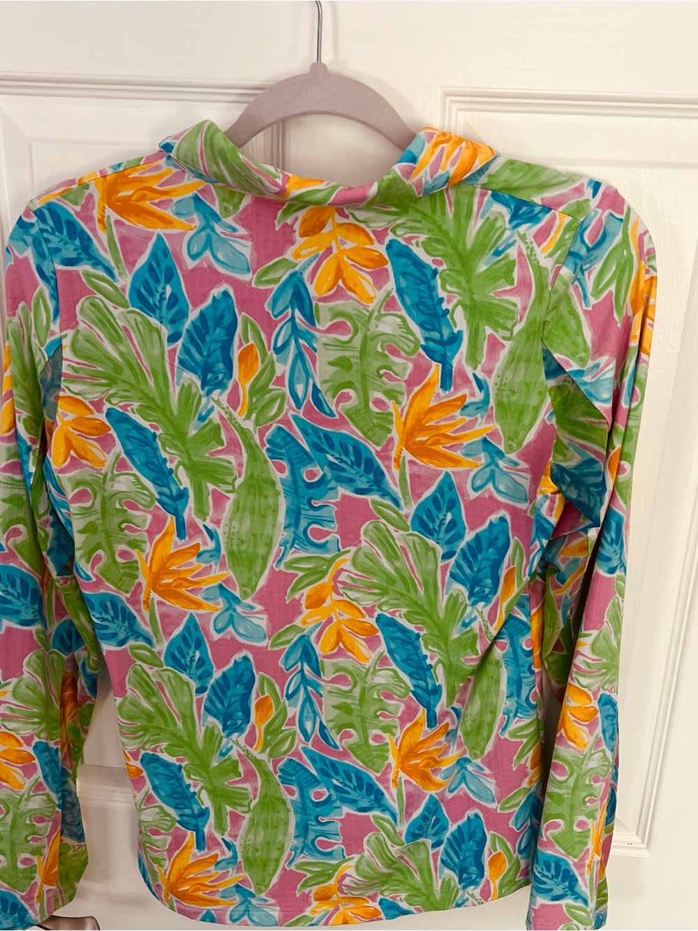 IBKUL Multicolor Tropical Performance Pullover - Pink, Blue, Green, Yellow - Picture 4 of 8